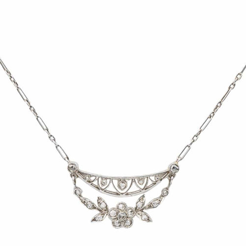 Collier Collier Or blanc Diamant 58 Facettes 3819221CN