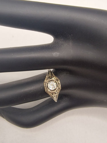 Bague 57 Bague solitaire ancienne début 1900 58 Facettes