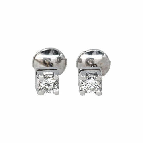 Boucles d'oreilles Boucles d'oreilles Puces Or blanc Diamant 58 Facettes 4520967RV