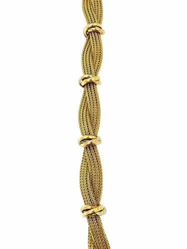 Bracelet Ensemble italien de collier et de bracelet en maille d'or 58 Facettes