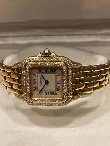Montre CARTIER - Montre Panthère or jaune & diamants 58 Facettes