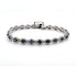 Bracelet Bracelet en or blanc 18 carats serti de saphirs et de diamants, 1973 G 58 Facettes