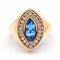 Bague 56 Bague navette en topaze et brillants 58 Facettes D364833FV