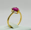Bague 54 Bague en or jaune avec rubellite taillée en poire 58 Facettes 50318
