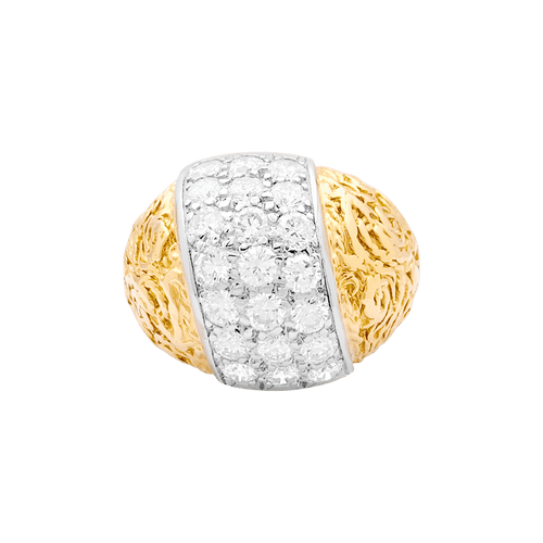 Bague 51 Bague deux tons d'or et diamants. 58 Facettes 34693