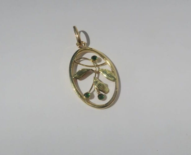 Pendentif Pendentif Art Nouveau gui porte bonheur 58 Facettes