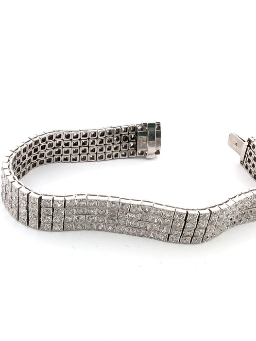 Bracelet Bracelet en platine avec diamants 58 Facettes