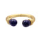 Bracelet Bracelet jonc Ilias Lalaounis, collection "Neolithic", en or jaune martelé et sodalite. 58 Facettes 34906