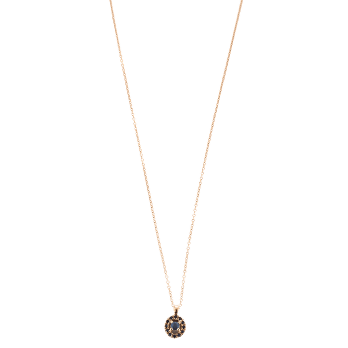 Collier MAUBOUSSIN - COLLIER OR ROSE  ET SAPHIRS . 58 Facettes BO/240005/