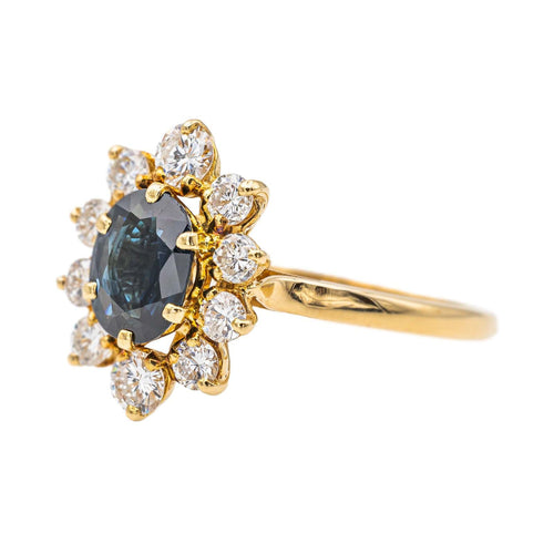 Bague 59 Bague Pompadour Or jaune Saphir 58 Facettes 3641002CN