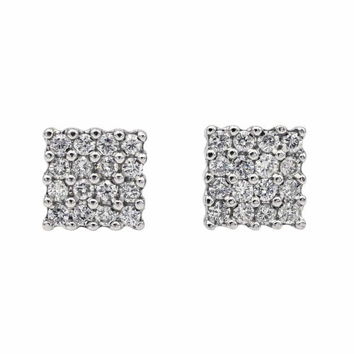 Boucles d'oreilles Boucles d'oreilles Puces Or blanc Diamant 58 Facettes 4061321CN