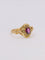 Bague 61 Bague Napoléon III or jaune grenat perles fines 58 Facettes 1073.3