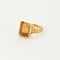Bague 50,5 Bague cocktail or jaune et citrine 58 Facettes NAR0239