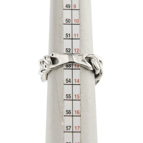 Bague 53 Bague gourmette Or blanc Diamants 58 Facettes 35796