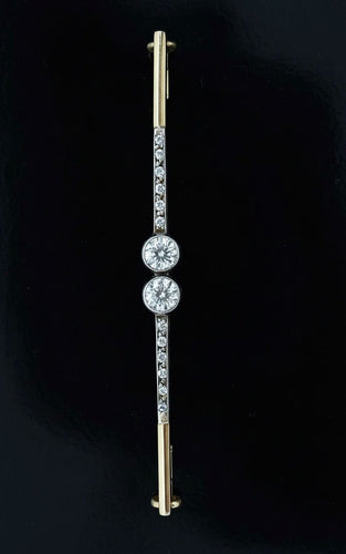 Broche Spilla a Barretta con Diamanti 58 Facettes