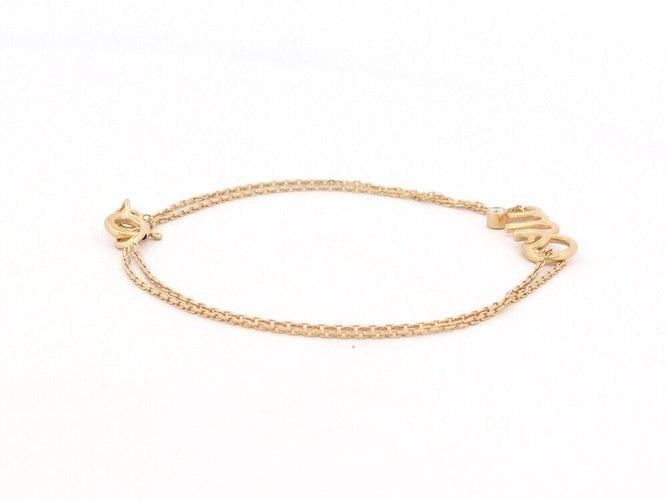 Bracelet bracelet christian DIOR DIORamour 16 or jaune 58 Facettes 263608