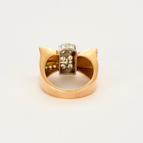 Bague 56,5 Bague Tnak or jaune et diamants 58 Facettes PER14212