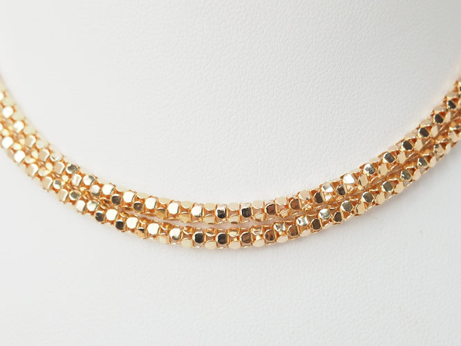 Collier Collier en or rose, maille venitienne ronde 58 Facettes 33342