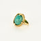 Bague 47 Bague moderniste en or jaune et amazonite 58 Facettes CAN11091