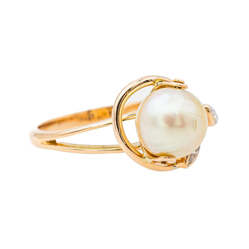 Bague 55 Bague Or rose Perle 58 Facettes 3456050CN