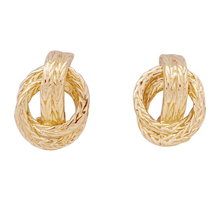 Pendientes Hermès, “Noeuds mariners”, en oro amarillo.