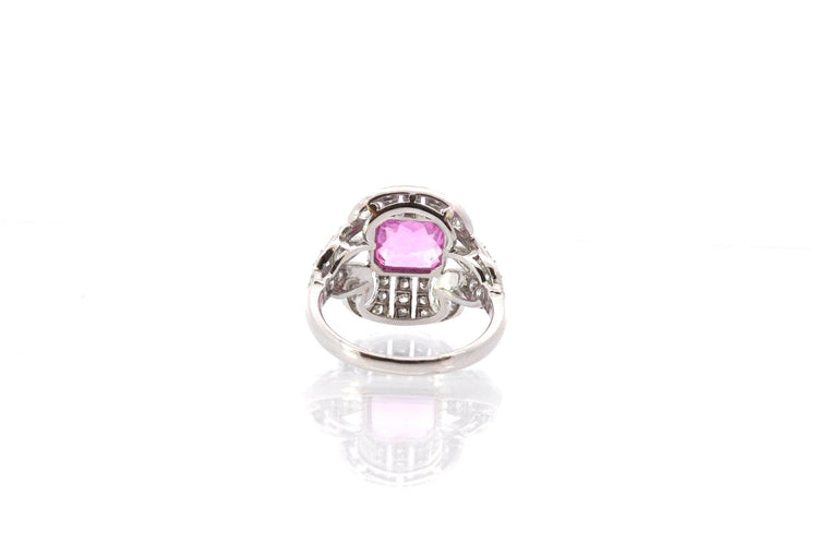 Bague 52 Bague Platine Saphir rose Diamants 58 Facettes 25552 25293