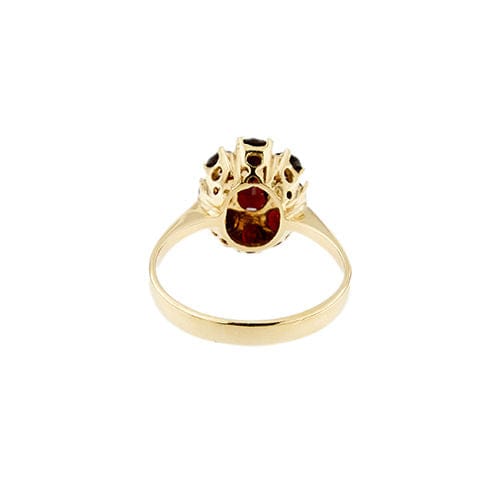 Bague 57 Bague fleur avec grenats 58 Facettes 39634