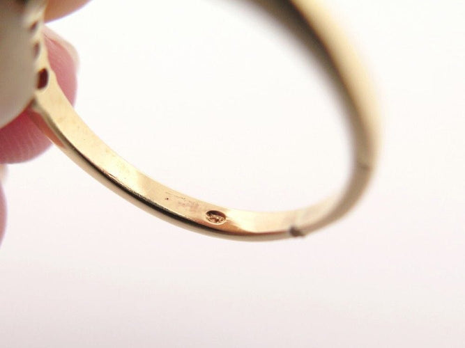 Bague 54 bague sertie de 9 diamants en or jaune 58 Facettes 260446