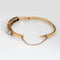 Bracelet Bracelet jonc ancien victorien en or jaune 14 carats, orné d'opale et de diamants. Bijou de haute qualité. 58 Facettes G14218