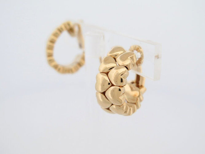 Boucles d'oreilles boucles d'oreilles CARTIER double coeur 1994 en or jaune 58 Facettes 263540