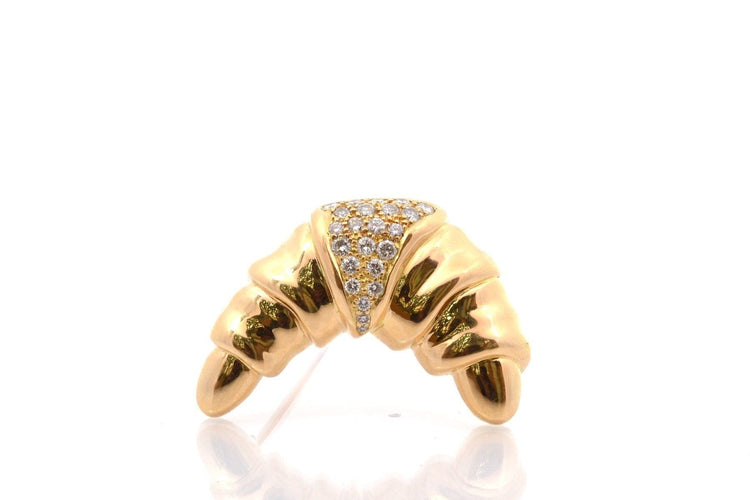 Broche CARTIER - Broche vintage or jaune diamants 58 Facettes 26961