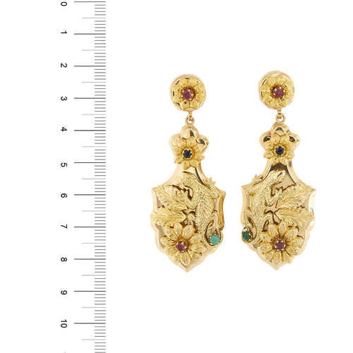 Boucles d'oreilles Boucles d'oreilles pendantes style Bourbon 58 Facettes 35136