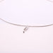 Collier Collier or blanc avec pendentif forme vague serti de diamants 58 Facettes