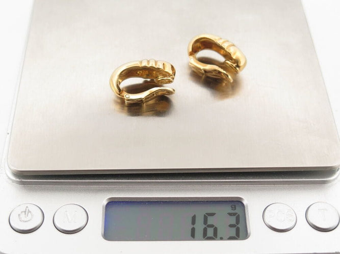 Boucles d'oreilles boucles d'oreilles BULGARI parentesi or jaune 18k 16.3 gr  s 58 Facettes 267994