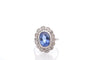 Bague 56 Bague vintage saphir de 4,09cts et diamants 58 Facettes 25641-27222
