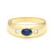 Bague 59 Bague gitane en or jaune, diamant et saphir 58 Facettes 038386F14D9A403B99651F0751D37B04