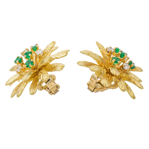 Boucles d'oreilles Boucles d'oreilles Or jaune Emeraude 58 Facettes 3530684CN