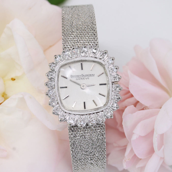 Montre Montre or blanc diamants Berney Blondeau 58 Facettes 24-212