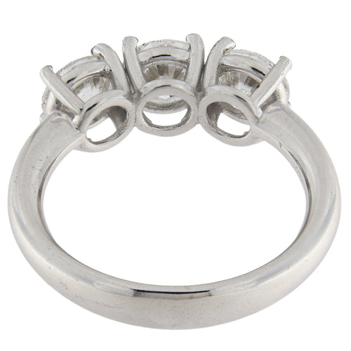Bague 54 Bague trilogie en or blanc avec diamants certifiés GIA de 2,12 ct 58 Facettes G3825
