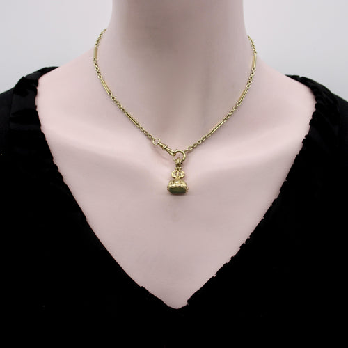 Montre Chaîne de montre à maillons alternés Art Déco en or jaune 58 Facettes A2002Y