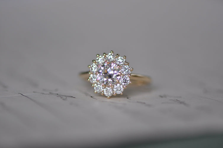 老矿钻石戒指（GIA证书） 