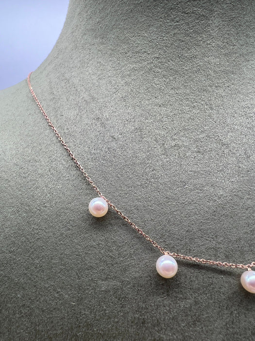 Collier Collier or rose perles de culture 58 Facettes