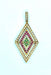 Pendentif Pendentif Losange Rotatif et Multicolore 58 Facettes