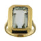 Bague 54 Bague en or jaune avec aigue-marine 58 Facettes G3780