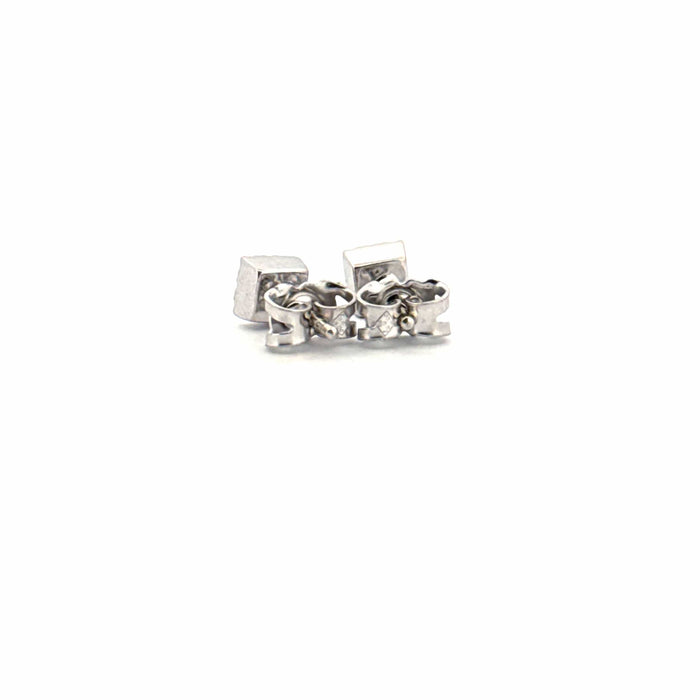 Boucles d'oreilles Puces d'oreilles or blanc diamants 58 Facettes C4BO-GS28836