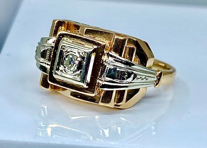 Bague 47 Bague Solitaire diamant vers 1920 58 Facettes AB182