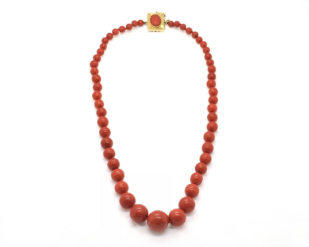 Collier Collier avec corail rouge de Sardaigne 58 Facettes