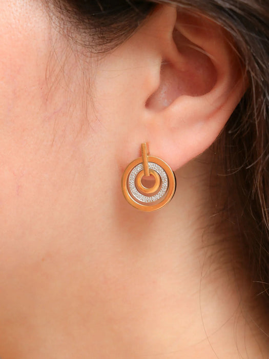 Vintage gold diamond earrings