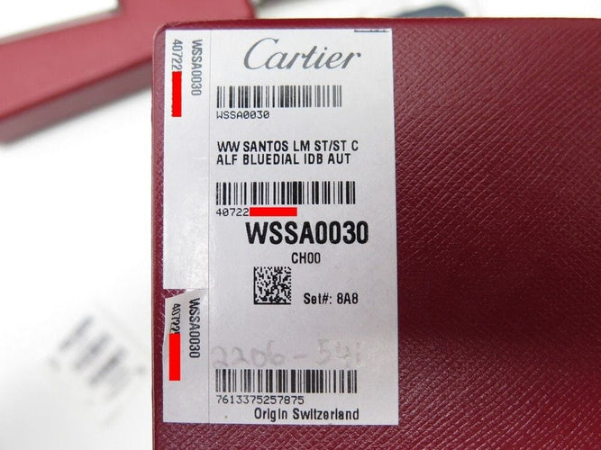 Montre montre santos de CARTIER gm acier automatique fullset 58 Facettes 260613