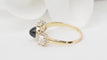 Bague 51 Bague En Or Jaune, Cabochon De Saphir Et Diamants 58 Facettes 32794